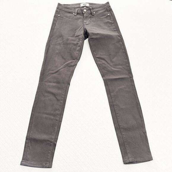 Paige Verdugo Ankle City Fog Silk Coating Denim Jean Gray Size 26 - Picture 2 of 8